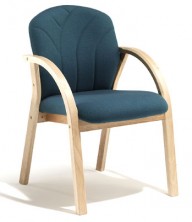 Oria Full Back Curved Arms. Clear Natural Finish. Any Fabric Colour